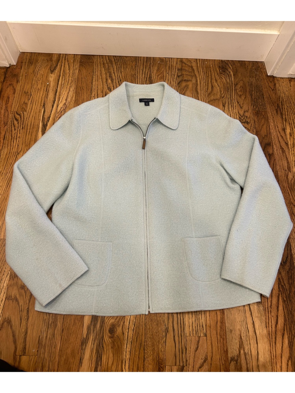 Land’s End 100% Wool Jacket 18T Light Blue